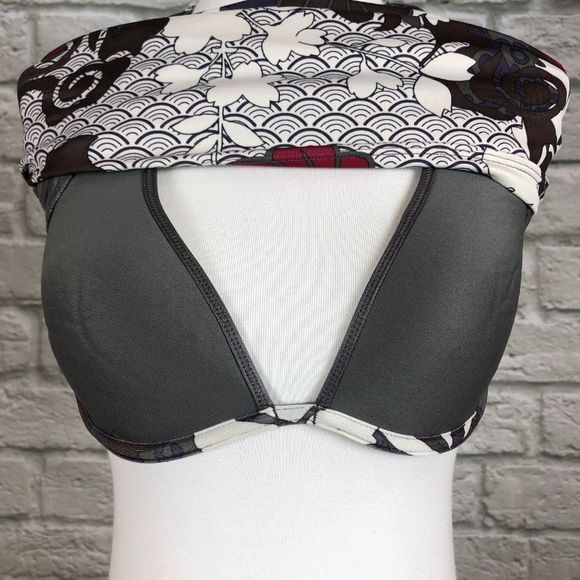 Athleta Turbocharge Grey, Navy, Burgundy, White Floral Active Tank - Picture 3 of 7